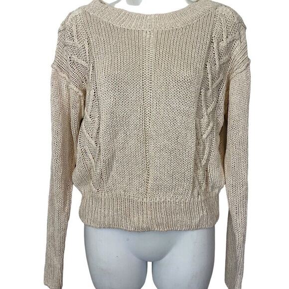 Liz Claiborne Sweaters - Liz Claiborne Womens Vintage Silk Blend Cable Knit Long Sleeve Sweater sz S